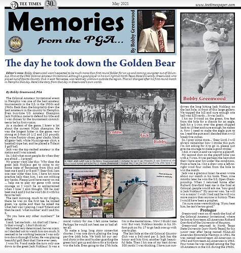 Nicklaus Match - Tee Times May 2021 issue page 12